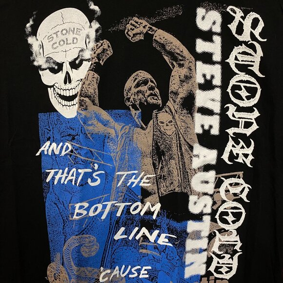 WWE Stone Cold Steve Austin And That's The Bottom Line T-Shirt Large - Picture 2 of 4